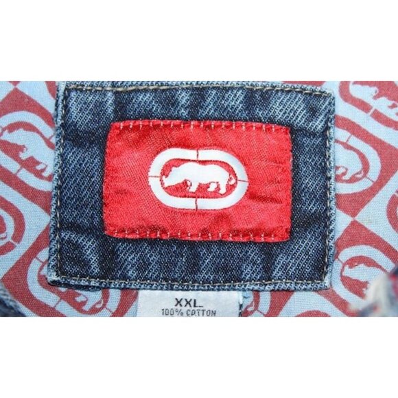 Ecko Unltd. Mens XXL Denim Jacket 100% Cotton Blue - Picture 4 of 5